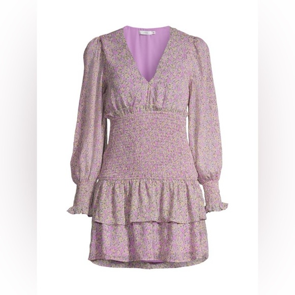 LUSH Floral-Print Smocked Mini Dress - Picture 2 of 7